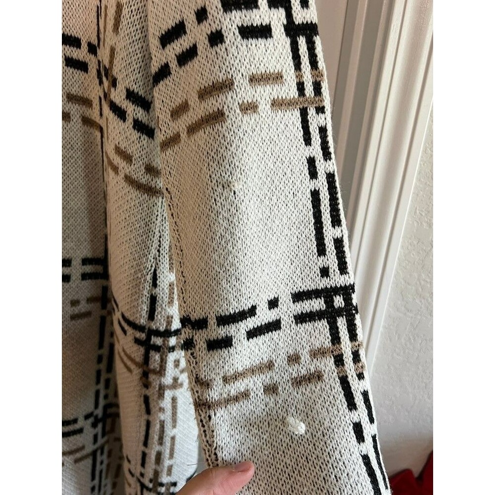 Signature Studio Plaid Open Front Cardigan